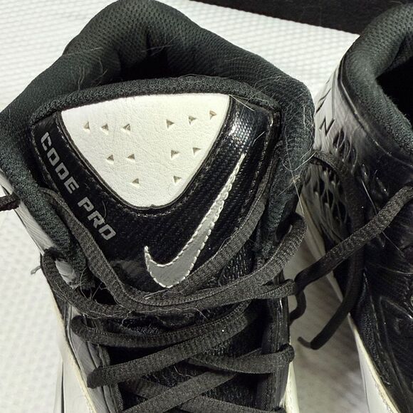 Nike Lunarlon Code Pro Black and White Football Cleats  Size 15 main image 10